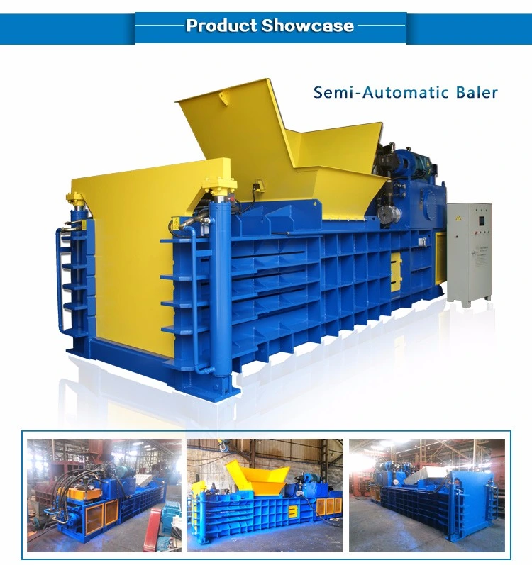 Semi-Automatic Baler for Waste Paper Plastic Pet Bottle Plastic Film