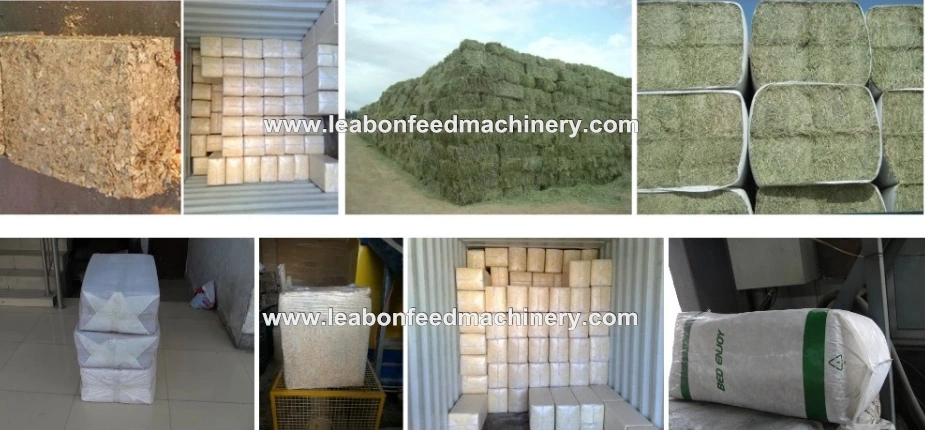 Leabon Rice Husk Baling Machine Wood Shaving Baler Bagging Machine